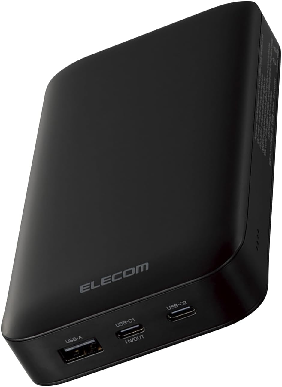 エレコム モバイルバッテリーDE-C50L-20000BK本体