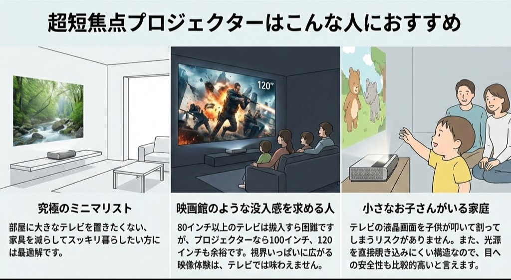 超短焦点プロジェクター