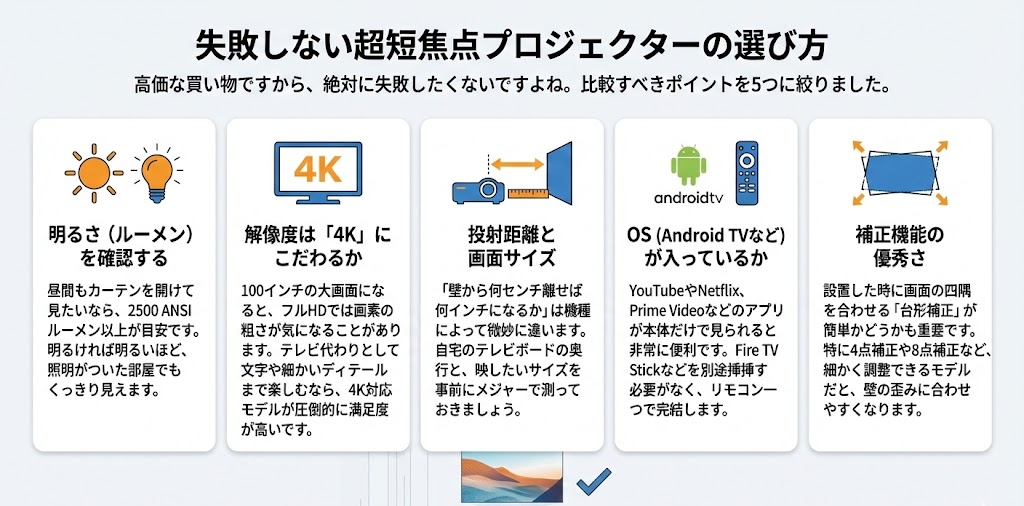 超短焦点プロジェクター
