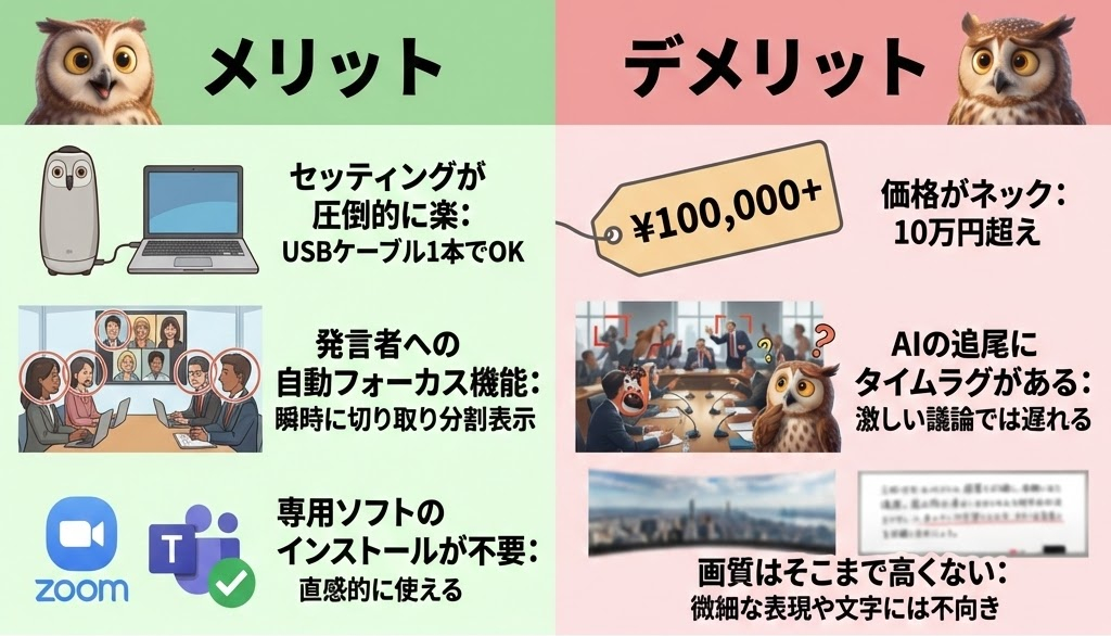 Meeting Owl 3のメリット、デメリット