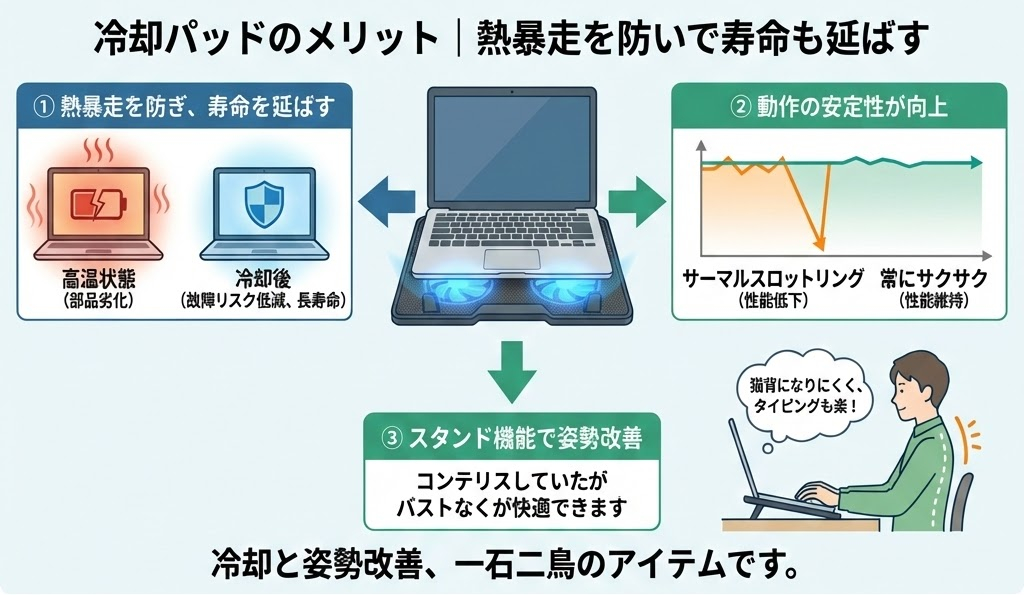 ノートパソコン冷却パッド