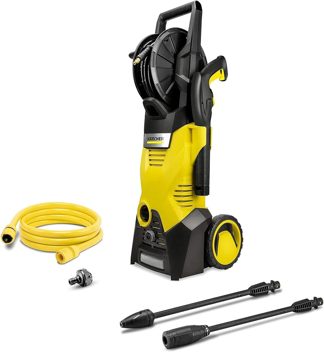 ケルヒャー(Karcher) 高圧洗浄機 K3ホースリール パワフルのホースとノズル