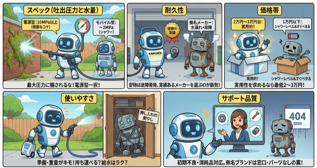 失敗しない高圧洗浄機の選び方
