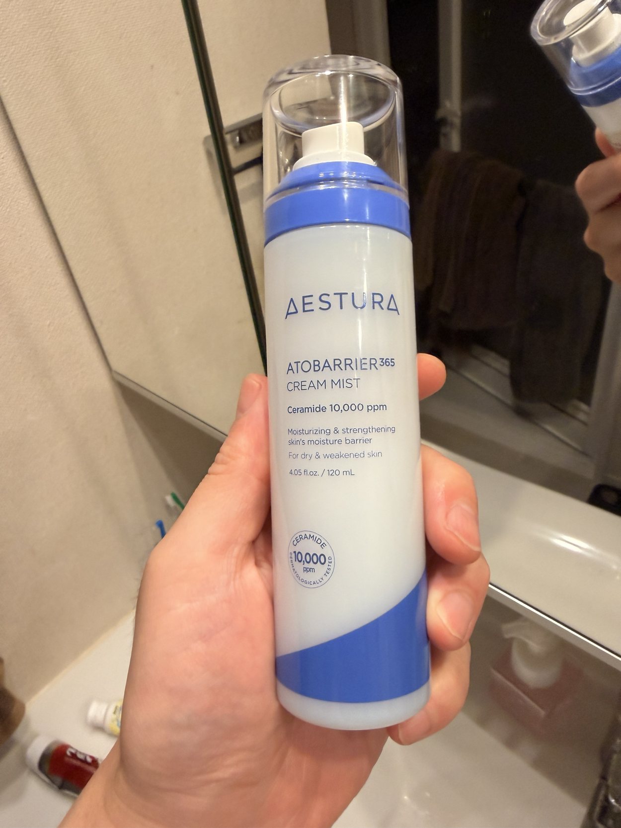 AESTURA アトバリア365 クリームミストの実物