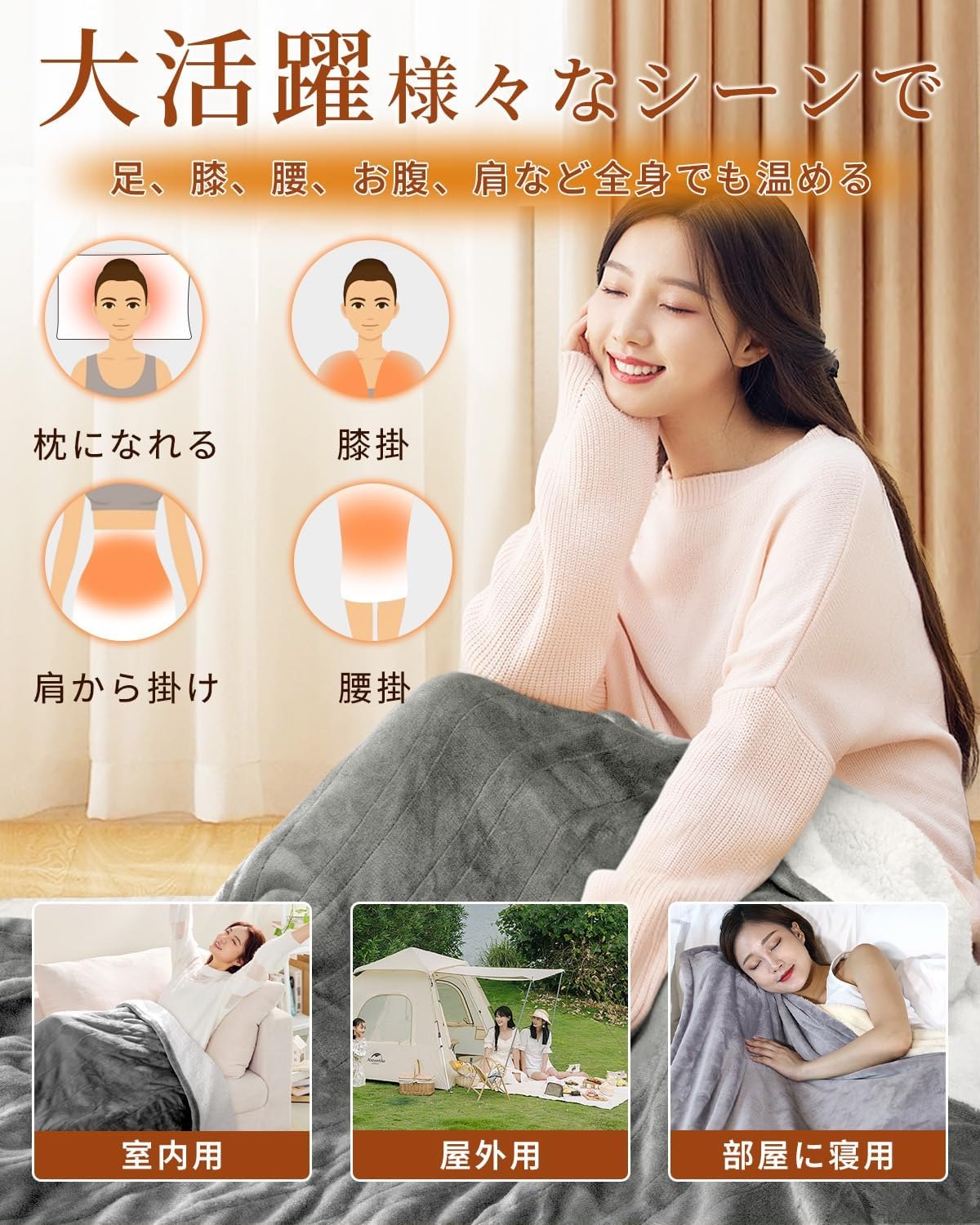 BUODCO 電気毛布のコントローラー(26段階温度調整・12時間タイマー)